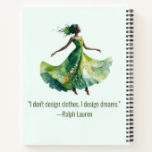 パーソナライズされたファッションスケッチブック ノートブック (裏面)