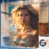 パーソナライズされたファッション ウィンドウ クリング ウィンドウサイン (カフェ窓)