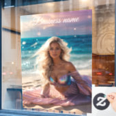 パーソナライズされたファッション ウィンドウ クリング ウィンドウサイン (カフェ窓)