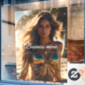 パーソナライズされたファッション ウィンドウ クリング ウィンドウサイン (カフェ窓)