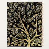 パーソナライズされたファミリーツリーブラック離れ金ゴールド プランナー手帳 (裏面)