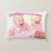 パーソナライズされたファミリーフォトアクセント枕 アクセントクッション (裏面)