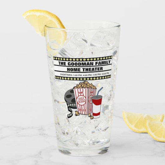パーソナライズされたファミリーホームシアターカスタマイズ タンブラーグラス (アイス正面)