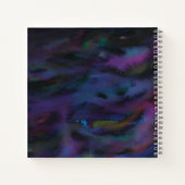 パーソナライズされたファンキー抽象芸術スモーキー水色なし ノートブック (裏面)