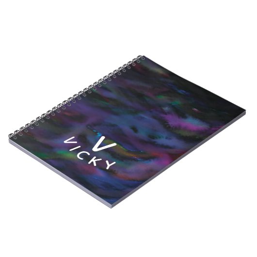 パーソナライズされたファンキー抽象芸術 ノートブック (左側)