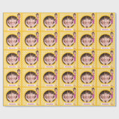 パーソナライズされたファンキーDiva Girlsフォトラッピング紙 ラッピングペーパー (フラット)