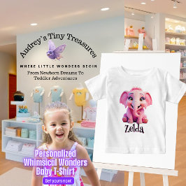 パーソナライズされたファンシーな不思議 赤ちゃんTシャツ ベビーTシャツ