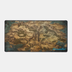 パーソナライズされたファンタジーマップデスクマット デスクマット