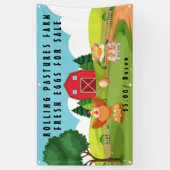 パーソナライズされたファームの生卵の販売ファーム写真 横断幕 (縦)