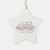 パーソナライズされたフィールドホッケーコーチありがとうお言葉 セラミックオーナメント (右)