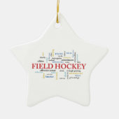 パーソナライズされたフィールドホッケーコーチありがとうお言葉 セラミックオーナメント (正面)