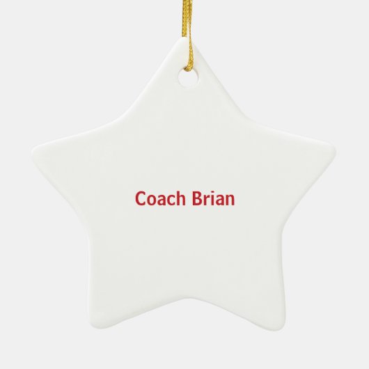 パーソナライズされたフィールドホッケーコーチありがとうお言葉 セラミックオーナメント (裏面)