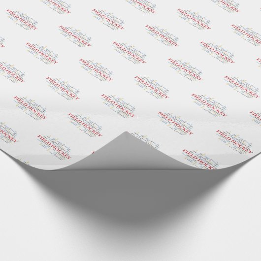 パーソナライズされたフィールドホッケーコーチありがとうお言葉 ラッピングペーパー (角)