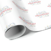 パーソナライズされたフィールドホッケーコーチありがとうお言葉 ラッピングペーパー (ロールコーナー)