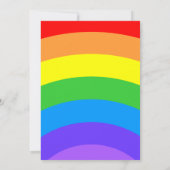 パーソナライズされたフィールド付きの明るい虹 招待状 (裏面)