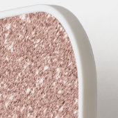 パーソナライズされたフェイクバラ金ゴールドグリッター ピックルボールラケット (左詳細)