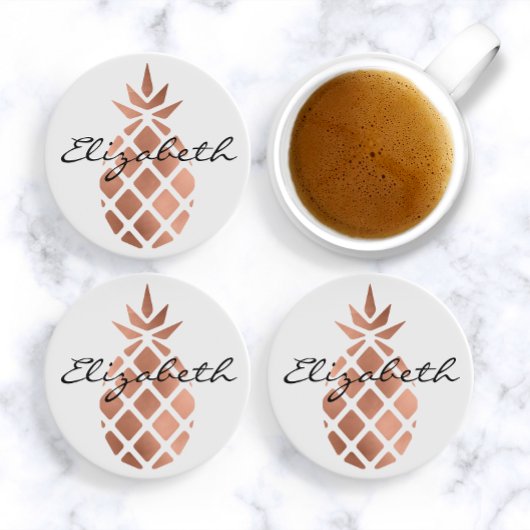 パーソナライズされたフェイクバラ金ゴールド箔 コースター