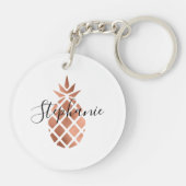 パーソナライズされたフェイクバラ金ゴールド キーホルダー (裏面)