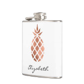 パーソナライズされたフェイクバラ金箔パイナップル フラスク (左)