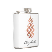 パーソナライズされたフェイクバラ金箔パイナップル フラスク (右)
