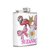 パーソナライズされたフェイクパッチ ピンク ウェスタンブーツ フラスク (右)