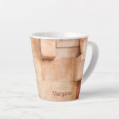 パーソナライズされたフェイク数々の色レンガラテマグカップ カフェラテマグ (右アングル)