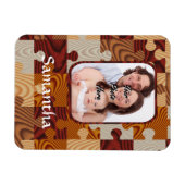 パーソナライズされたフェイク木 マグネット (横)