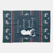 パーソナライズされたフェイク編み物 キッチンタオル (横)