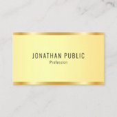 パーソナライズされたフェイク金ゴールドの外観モダン 名刺 (正面)