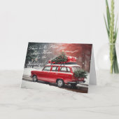 パーソナライズされたフェスティバルスクリプト不動産仲介業者ホリデーカード サンキューカード (正面)