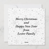 パーソナライズされたフェスティバルリース シーズンカード (裏面)