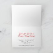 パーソナライズされたフェスティバル不動産仲介業者ホリデーカード サンキューカード (内部)