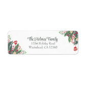 パーソナライズされたフェスティバル差出人住所 ラベル (正面)