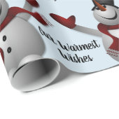 パーソナライズされたフェスティバル雪だるま ラッピングペーパー (ロールコーナー)