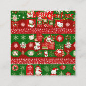 パーソナライズされたフェスティバル願い スクエア名刺 (裏面)