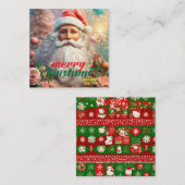 パーソナライズされたフェスティバル願い スクエア名刺 (正面/裏面)