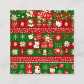 パーソナライズされたフェスティバル願い スクエア名刺 (裏面)