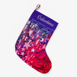 パーソナライズされたフェスティブスター スモールクリスマスストッキング