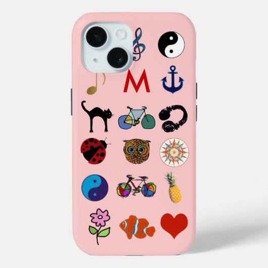 パーソナライズされたフェミニンかわいいパターン Case-Mate iPhoneケース (裏面)