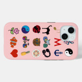 パーソナライズされたフェミニンかわいいパターン Case-Mate iPhoneケース (裏面 (横))