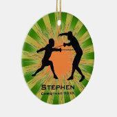パーソナライズされたフェンシングオーナメント セラミックオーナメント (右)