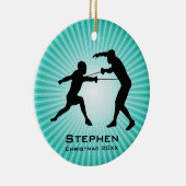 パーソナライズされたフェンシングオーナメント セラミックオーナメント (右)