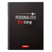 パーソナライズされたフェンシング ノートブック (正面)