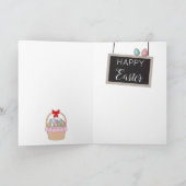 パーソナライズされたフォトイースターバスケットパステル卵 シーズンカード (内部)