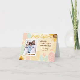 パーソナライズされたフォトイースターフラットホリデーカード カード