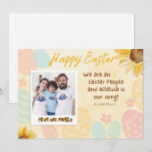 パーソナライズされたフォトイースターフラットホリデーカード シーズンカード (正面/裏面)