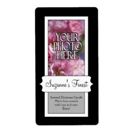 パーソナライズされたフォトキャンドルまたはキャニングJARラベル ラベル