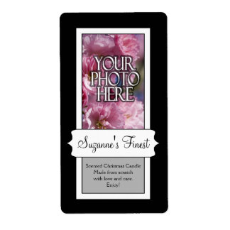 パーソナライズされたフォトキャンドルまたはキャニングJARラベル ラベル