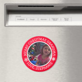 パーソナライズされたフォトクリスマススノーフレーク磁石 マグネット (インサイチュ (食洗機))