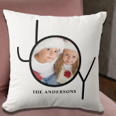パーソナライズされたフォトクリスマスホリデーホワイト クッション